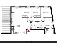 Maison de 90 m² + 35 m² de terrasse + 200 m² de jardin et 135