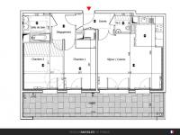 T4 de 81 m² avec balcon et parkings