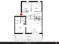 T2 de 48 m² avec balcon de 11 m² et parking