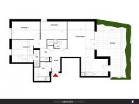 T3 de 64 m² avec terrasse et jardin de 123 m²