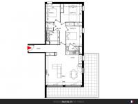 Appartement T4 78 m² avec terrasses de 29 m²
