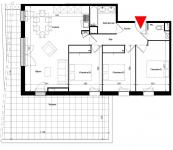 T4 89 m² avec terrasses et jardin de 110 m²