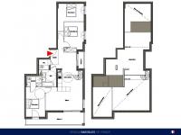 Appartement de 98 m² avec terrasses de 46 et 35 m²
