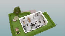 T3 de 64 m² avec terrasses et jardins