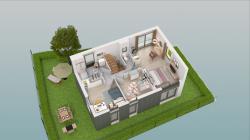 T3 de 64 m² avec terrasses et jardins
