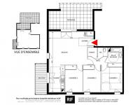 Appartement T4 106 m² avec terrasse et jardins