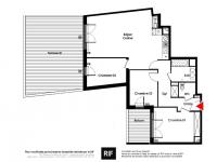 T4 de 75 m² avec terrasses 28 m²