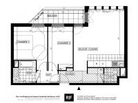 T3 de 64 m² avec terrasse de 20 m²