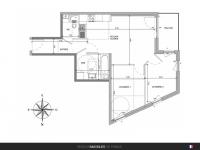 Appartement T4 de 77 m² avec terrasses 30 m²