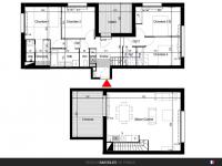 T4 de 93 m² avec terrasse 44 m²