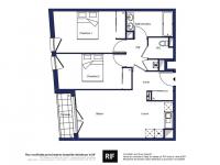 T2 de 52 m² avec terrasse de 22 m²