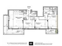 T3 de 58 m² avec balcons et parking