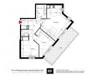 Appartement T2 de 48 m² avec loggia et garage