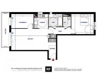 Appartement T2 de 45 m² avec terrasse de 5 m²