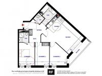 Appartement T3 de 64 m² avec une loggia de 11 m²
