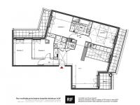 Appartement T3 54 m² avec un balcon de 12 m²