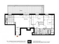 T5 de 98 m² avec balcon 46 m²