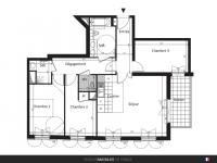 T3 de 68 m² avec terrasse de 22 m²