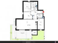 T4 de 87 m² avec terrasses et jardins de 63 m²