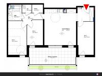 T3 de 64 m² avec terrasse de 22 m²