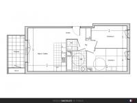 Appartement T3 54 m² avec un balcon de 12 m²