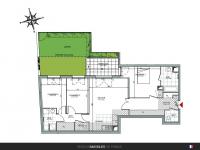 T3 de 63 m² avec terrasse 15 m²