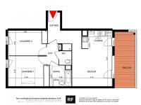 Appartement 3 pièces de 62 m² avec terrasse