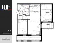 T3 de 58 m² avec loggias et parking