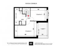 Appartement duplex 4 pièces de 91 m² avec 3 loggias