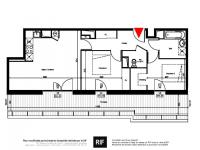 T3 de 59 m² avec balcon de 19 m²