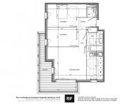 T3 de 64 m² avec balcon de 13 m²