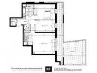 T3 de 65 m² avec terrasse de 38 m²