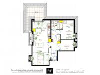 Appartement d\'exception 3 pièces de 70 m² avec terrasse de 75 m²