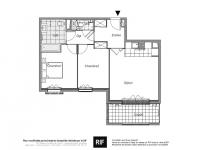 T3 de 59 m² avec terrasse de 8 m² 