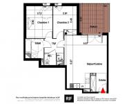 Appartement 3 pièces de 64 m² avec terrasse et parkings