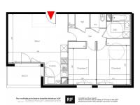 Appartement 3 pièces de 66 m² avec balcon et parkings