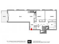 Appartement 3 pièces de 68 m² avec balcon et parkings
