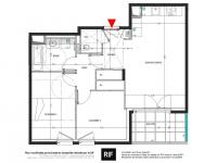 Appartement 3 pièces de 62 m² avec terrasse et garages