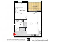 Appartement 2 pièces de 41 m² avec terrasse et parking