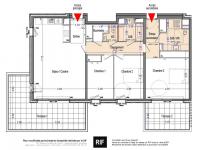Appartement 4 pièces de 104 m² avec terrasses
