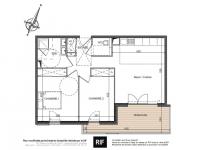 Appartement 3 pièces de 60 m² avec terrasse 10 m²