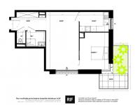 T2 de 50 m² avec balcon de 9 m²