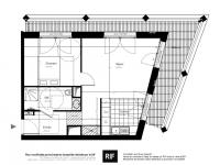 T2 de 48 m² avec balcon de 16 m²