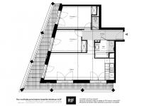 T3 de 63 m² avec balcon de 19 m²