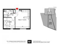 Appartement T2 de 43 m² avec jardin de 243 m²